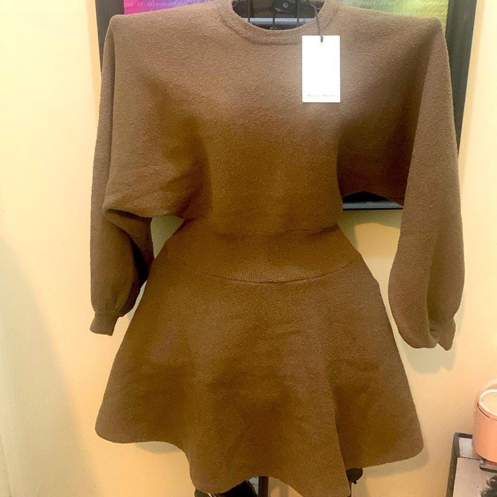 Brown Sweater Dress